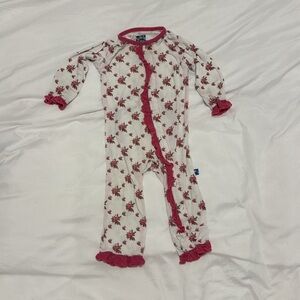 Kickee Pants RoseClassic Ruffle Coverall with Snaps